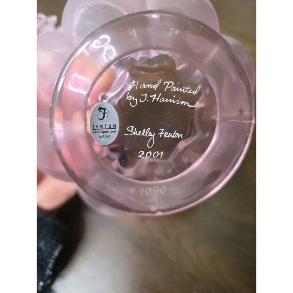 Shelley Fenton Signed Covered Candy Dish Pink Chiffon Spring Splendor Limited Ed